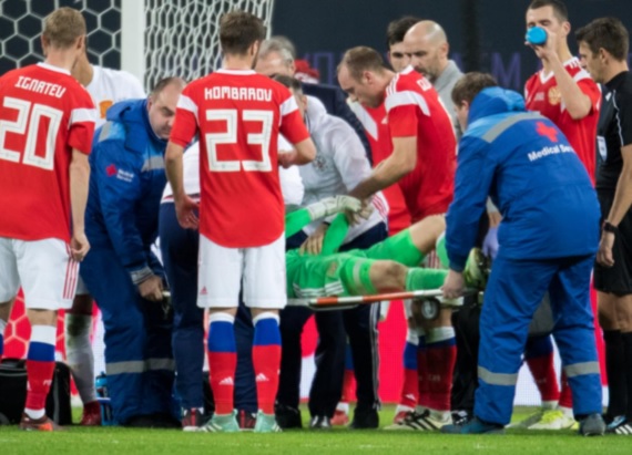 Andrey Lunev loukkaantui ystävyysmaaottelussa